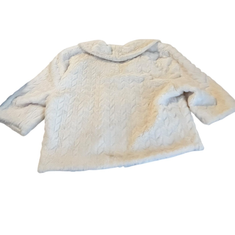 Tacera Ivory Textured Cropped Jacket – Size Medium – Bridal / Formal Bolero - Picture 8 of 10